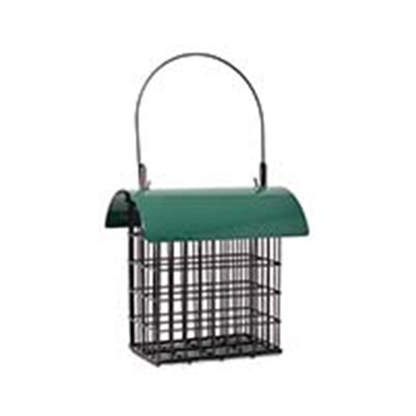 Songbird Essentials Deluxe Double Suet Cage with Green Metal Roof SE106